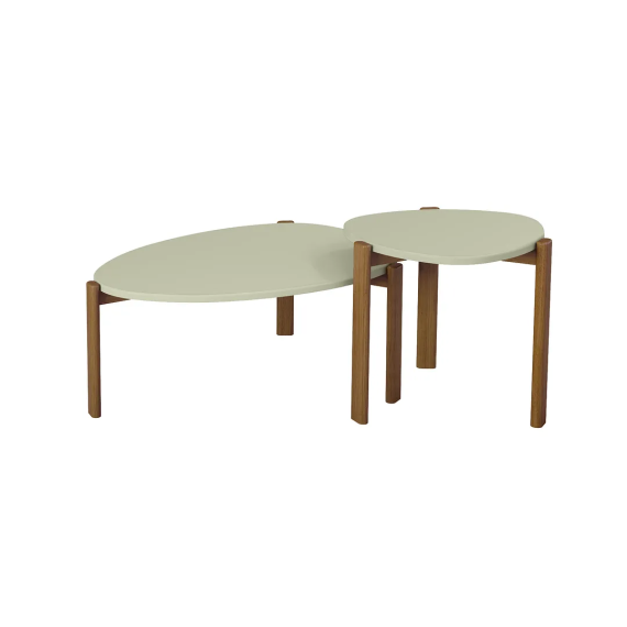 Mid-Century Modern Gales End Table and Coffee Table with Solid Wood Legs